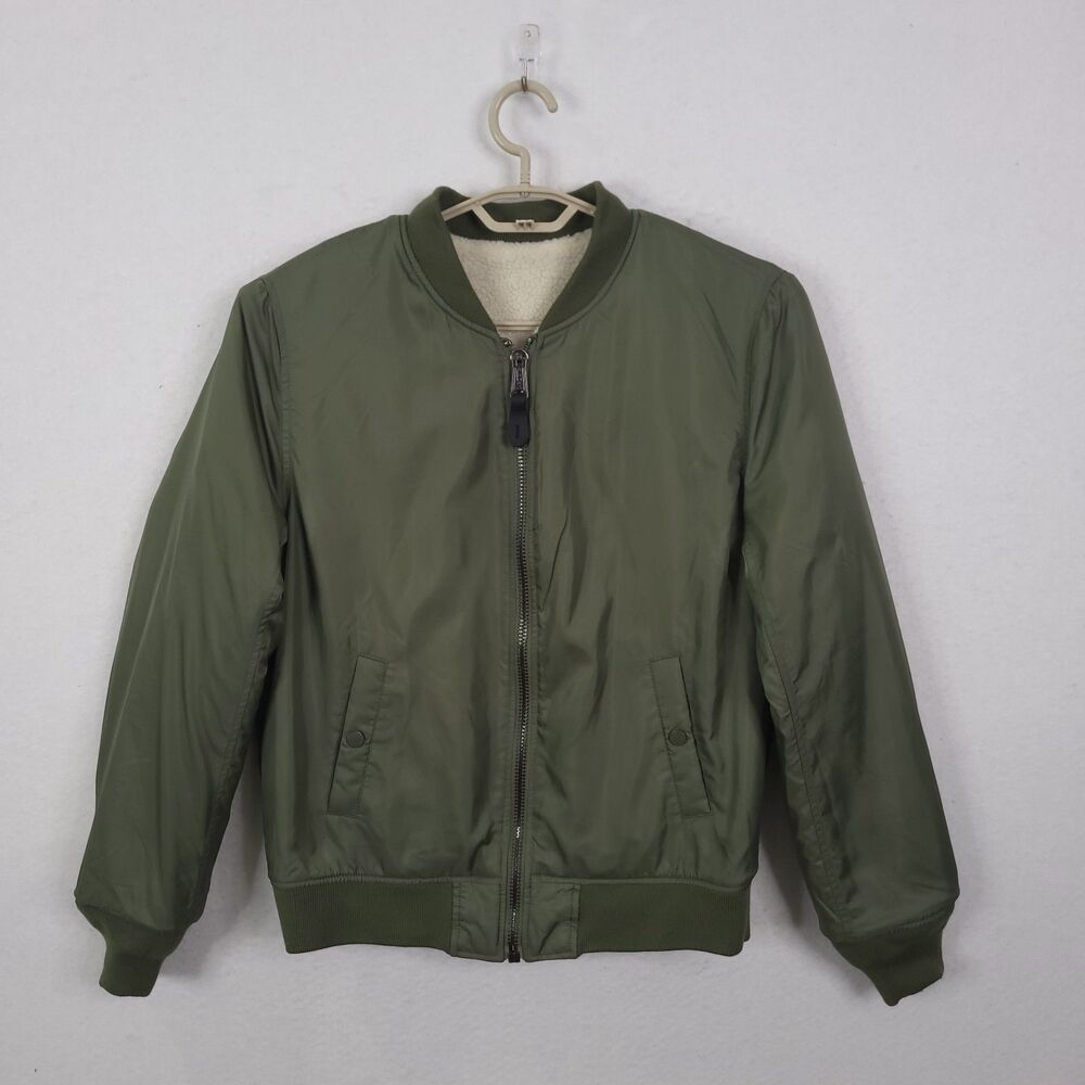 Alpha Industries L-2B Light Zone Flight Bomber Jacket Size M Fleece Reversible